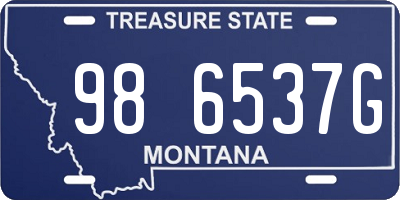 MT license plate 986537G