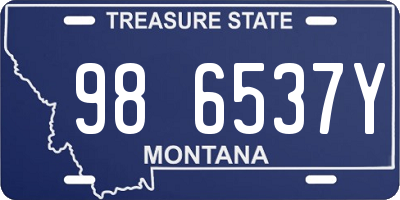 MT license plate 986537Y
