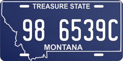 MT license plate 986539C
