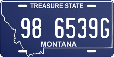 MT license plate 986539G