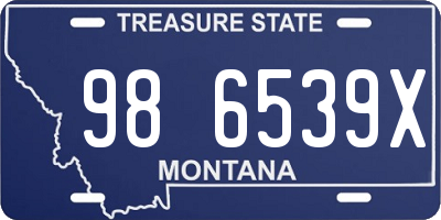 MT license plate 986539X