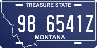 MT license plate 986541Z