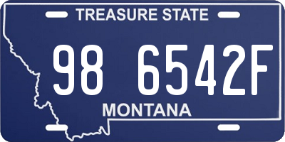 MT license plate 986542F