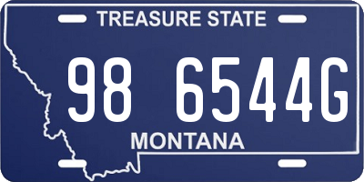 MT license plate 986544G