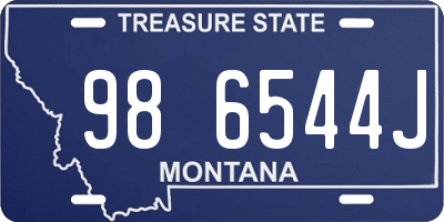 MT license plate 986544J