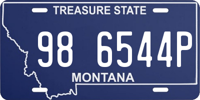 MT license plate 986544P