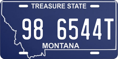 MT license plate 986544T