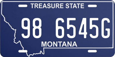 MT license plate 986545G