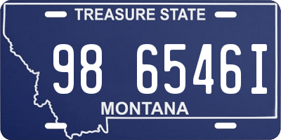 MT license plate 986546I