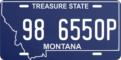 MT license plate 986550P