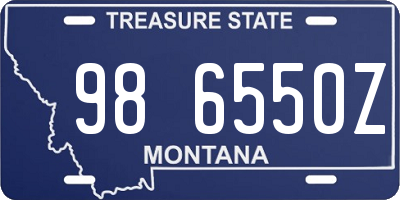 MT license plate 986550Z