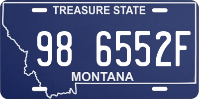 MT license plate 986552F