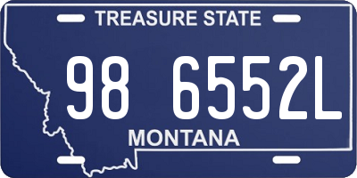 MT license plate 986552L