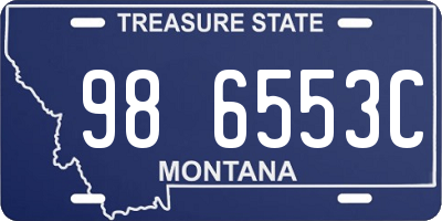 MT license plate 986553C