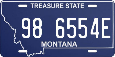 MT license plate 986554E