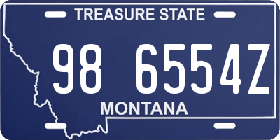 MT license plate 986554Z