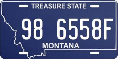 MT license plate 986558F