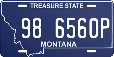 MT license plate 986560P