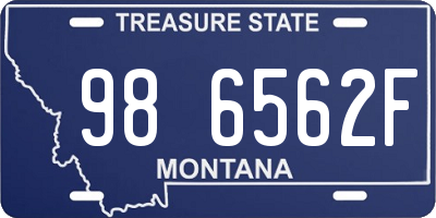 MT license plate 986562F