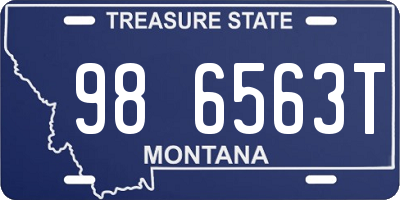 MT license plate 986563T