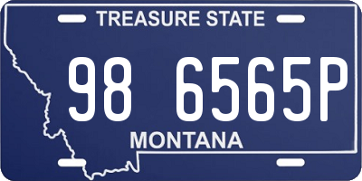 MT license plate 986565P