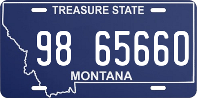 MT license plate 986566O