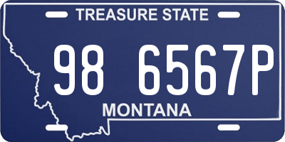 MT license plate 986567P