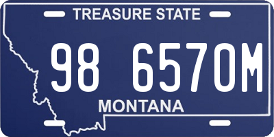 MT license plate 986570M