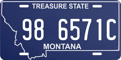 MT license plate 986571C