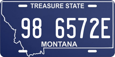 MT license plate 986572E