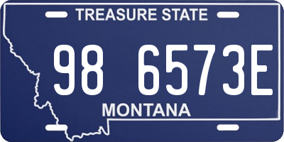 MT license plate 986573E