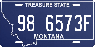 MT license plate 986573F