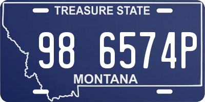 MT license plate 986574P