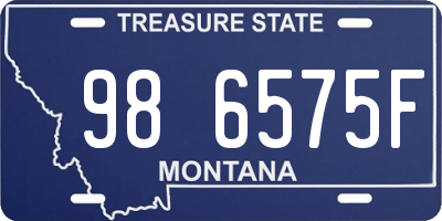 MT license plate 986575F