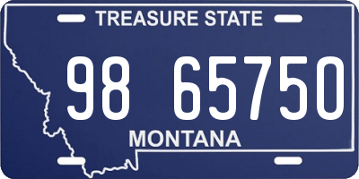 MT license plate 986575O