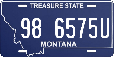 MT license plate 986575U