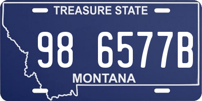 MT license plate 986577B