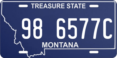MT license plate 986577C