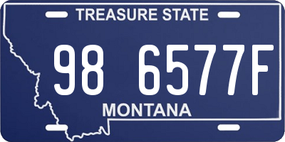 MT license plate 986577F