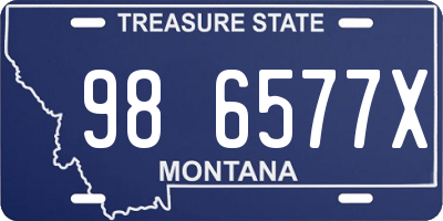 MT license plate 986577X