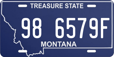 MT license plate 986579F