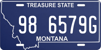 MT license plate 986579G