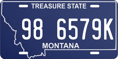 MT license plate 986579K