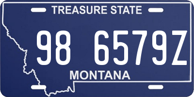 MT license plate 986579Z