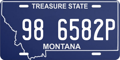 MT license plate 986582P