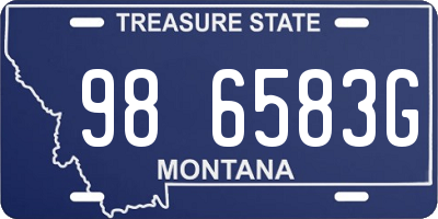 MT license plate 986583G