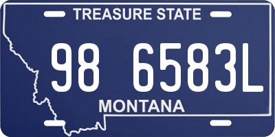 MT license plate 986583L