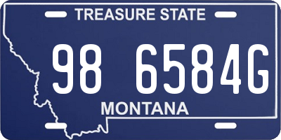 MT license plate 986584G