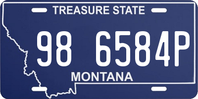 MT license plate 986584P