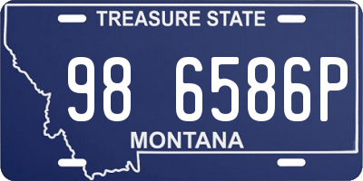 MT license plate 986586P